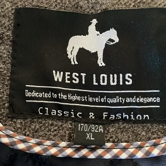 West Louis Royal Wool Brown Coat Size XL - Picture 4 of 10